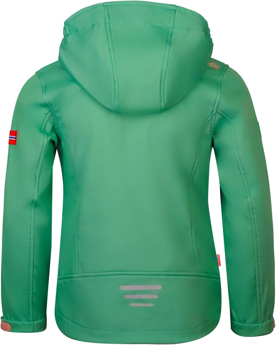 Trollkids Kids Trollfjord Jacket Leaf Green/Dahlia 176, Leaf Green/Dahlia 176
