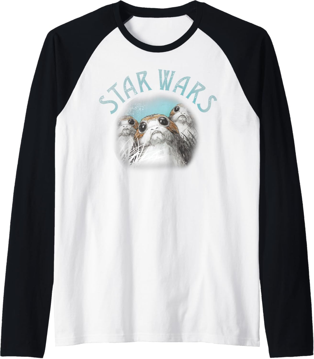 Star Wars The Last Jedi Porg Trio Portrait Raglan