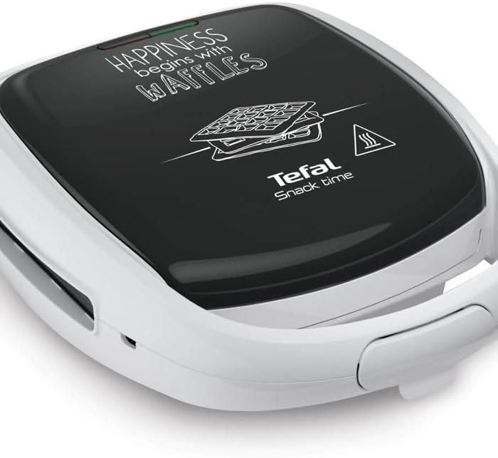 TEFAL SW341112 Snack Time Happiness Waffle Croque, Tellerspiele inklusive, Kontrollleuchte, Griffver