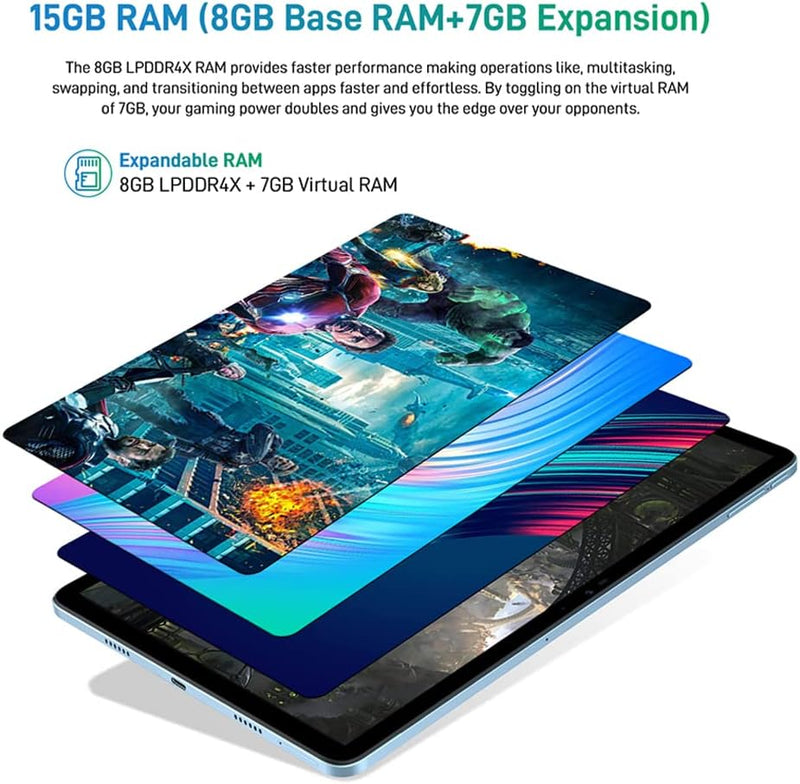DOOGEE T20 Tablet, 15GB RAM + 256GB ROM (TF 1TB) Octa-Core, Akku 8300mAh, 10.4 2K Vollbildanzeige Po