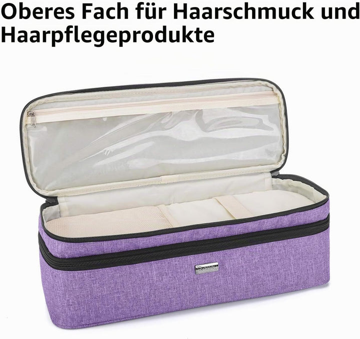 Teamoy Aufbewarhungstasche für Warmluftbürste Haartrockner, Glättender Styler Tragetasche, Reisetasc
