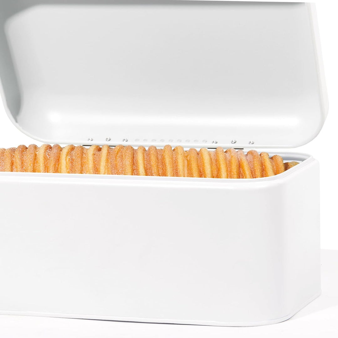 Brotkasten aus Metall mit Edelstahlgriff, Brot Lange Aufbewahren, Retro Brot Box, Brotaufbewahrungsb