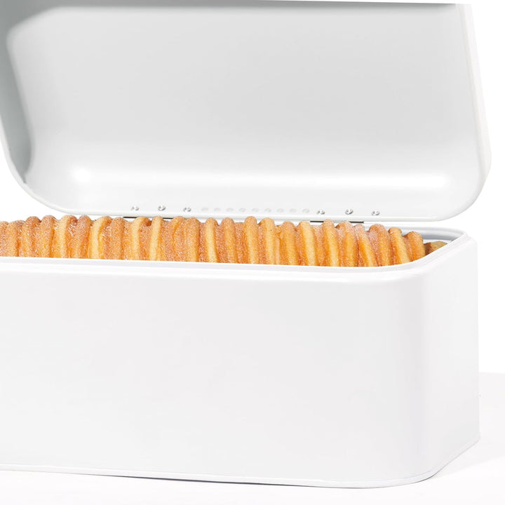 Brotkasten aus Metall mit Edelstahlgriff, Brot Lange Aufbewahren, Retro Brot Box, Brotaufbewahrungsb