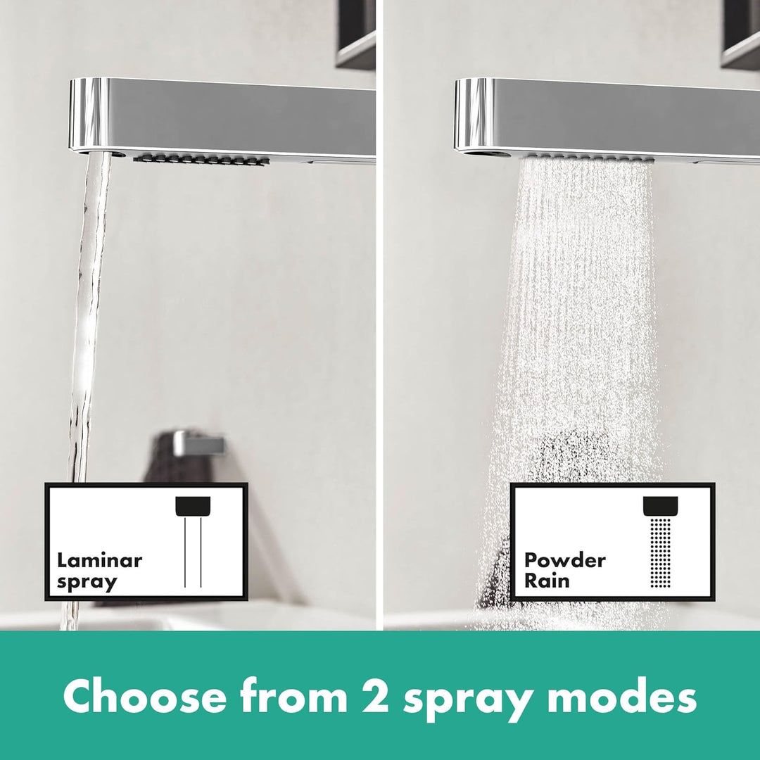 hansgrohe Finoris - Waschtischarmatur mit Push-Open Ablauf, mit ausziehbarer Brause (2 Strahlarten),