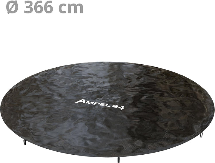 Ampel 24 Outdoor Trampolin Abdeckung 366 cm, Wetterschutzplane für Gartentrampolin mit Regenablauf,