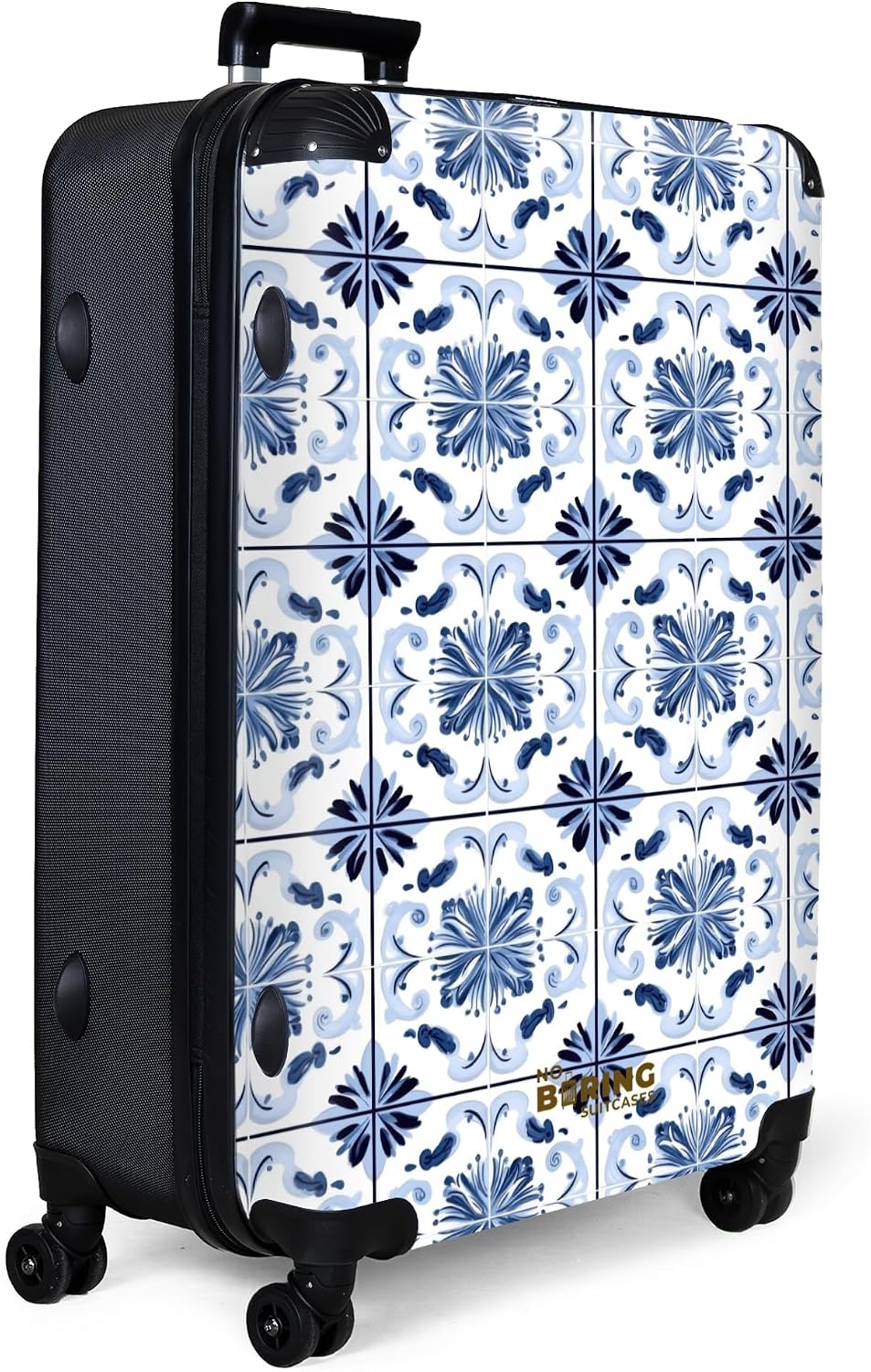 NoBoringSuitcases.com® Koffer XL Gross 77x51.5x28 cm Reisekoffer mit 4 Rollen Leicht Trolley Hartsch
