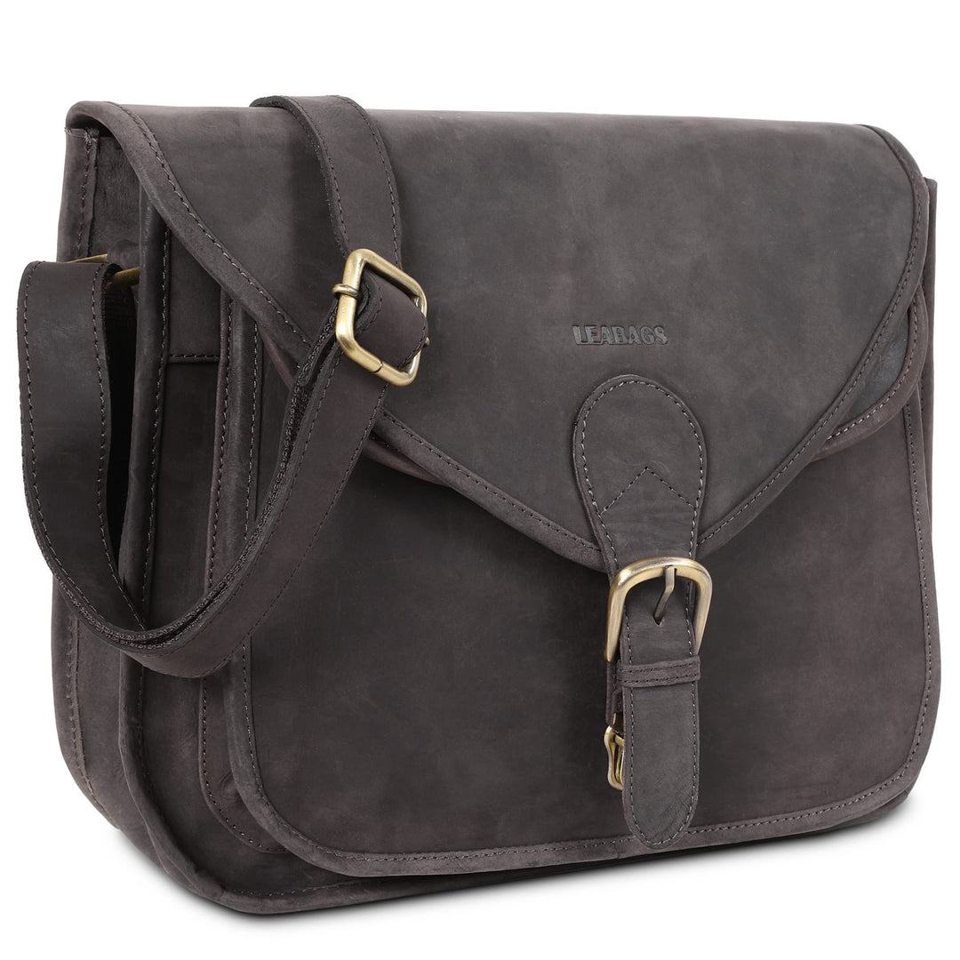 LEABAGS Leder Handtasche Damen I Premium Echtleder Umhängetasche I Damen Schultertasche I Damentasch