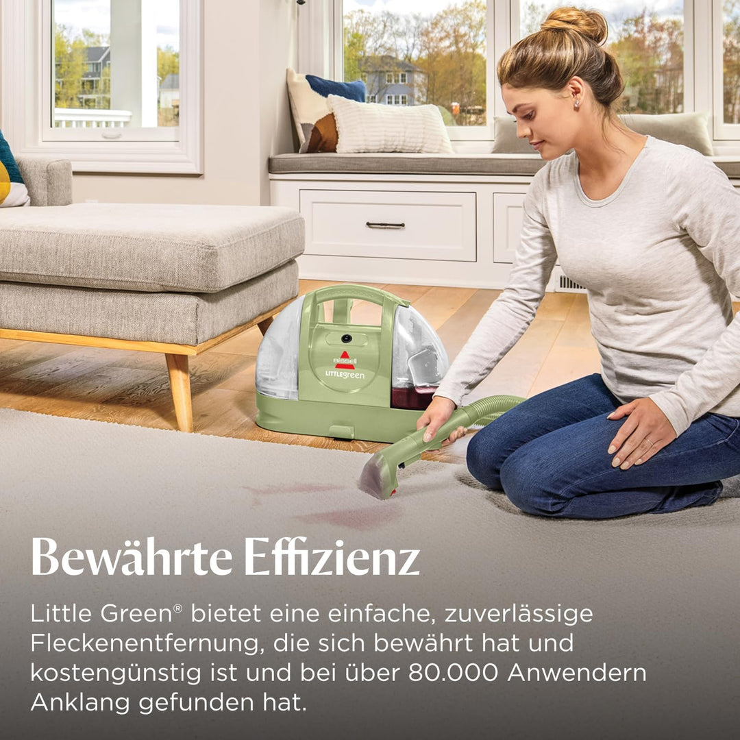 BISSELL Little Green, Polsterreiniger Gerät, Teppichreiniger für Alltägliche Flecken & Verschmutzung
