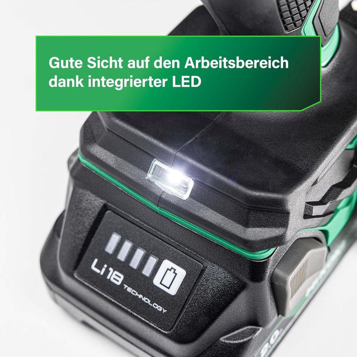 HIKOKI Akku Schlagbohrschrauber DV18DEW4Z, 13mm Metall-Bohrfutter (18V, Max. Festdrehmom. hart: 70 N