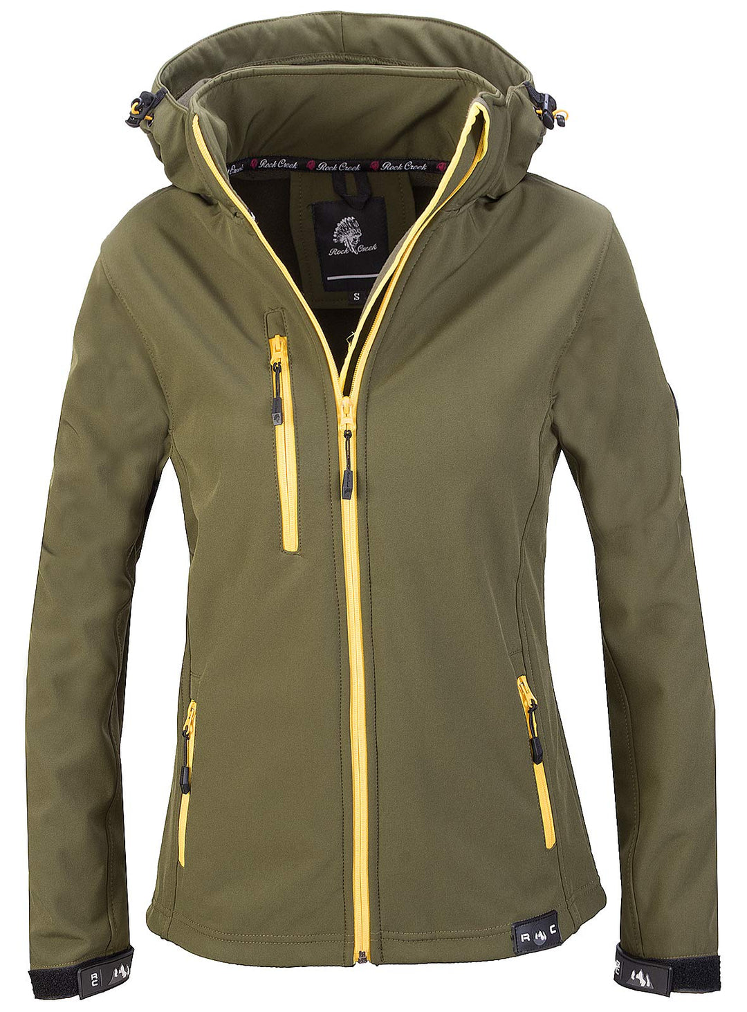 Rock Creek Damen Softshell Jacke Windbreaker D-412 XXL Dunkelgrün, XXL Dunkelgrün