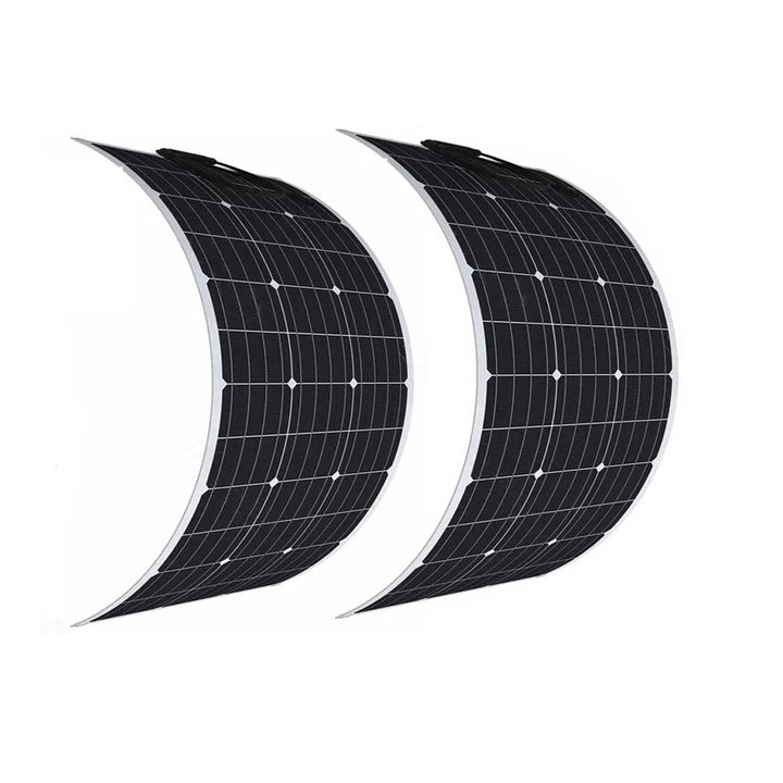 Aysolar 200W 12V Solarpanel Flexibel 2x100W Monokristalline Solarmodul für 12V/24V Batterien Wohnmob