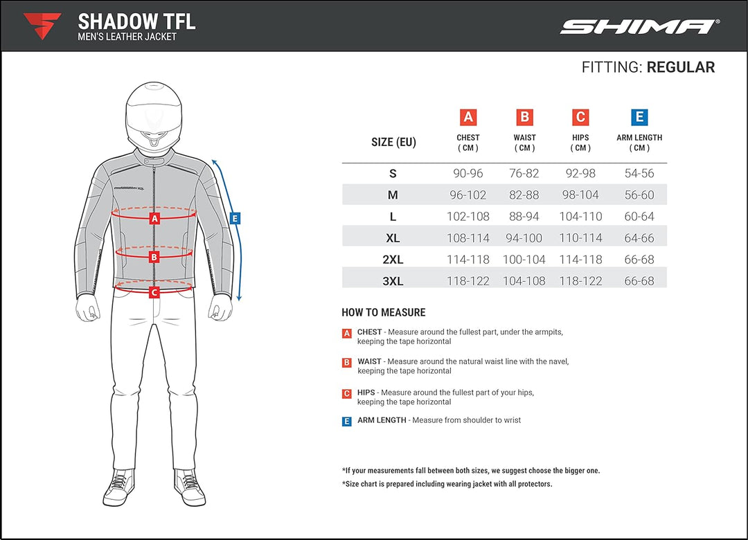 SHIMA SHADOW TFL Motorradjacke Herren | Premium Biker-Lederjacke Belüftet mit CE Rücken, Schulter un