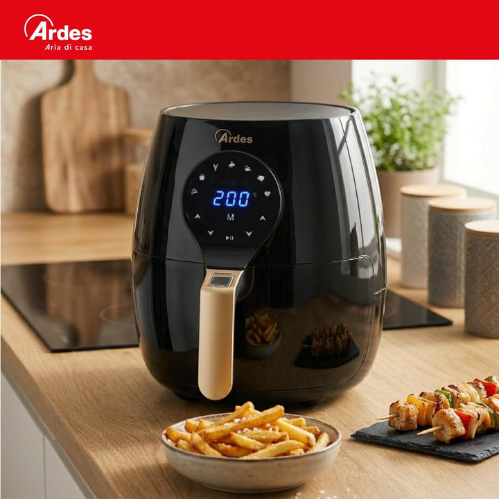 ARDES - Heissluftfritteuse 5 Liter Fassungsvermögen Air Fryer Maxi mit Digitalanzeige und 60-Minuten