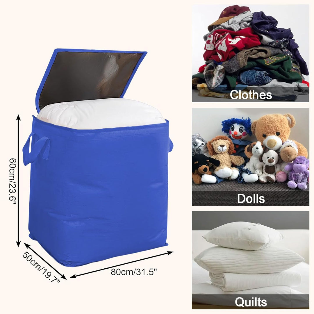 Umzugstaschen 240L,4 Stück Umzugskartons Grosse mit Reissverschlüssen & Starke Griffe, Aufbewahrungs