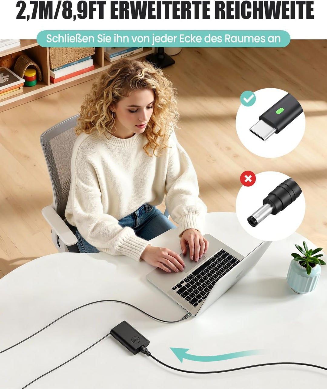 65W USB C Netzteil Ladegerät für Latitude 5420, 5490, 5520, 5285, 5290, 7420, 7370, 7275, XPS 13 925