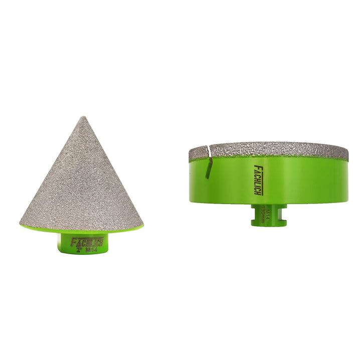 Diamant Fasenbits 50mm Diamant Fingerfräser und FACHLICH Diamantbohrer 130mm Diamant-Bohrkronen
