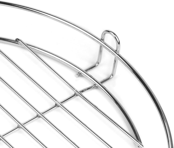 HeRo24® Grillrost rund 30 cm aus verchromtem Stahl Robustes Grillgitter mit Aufhängung ideal für Sch
