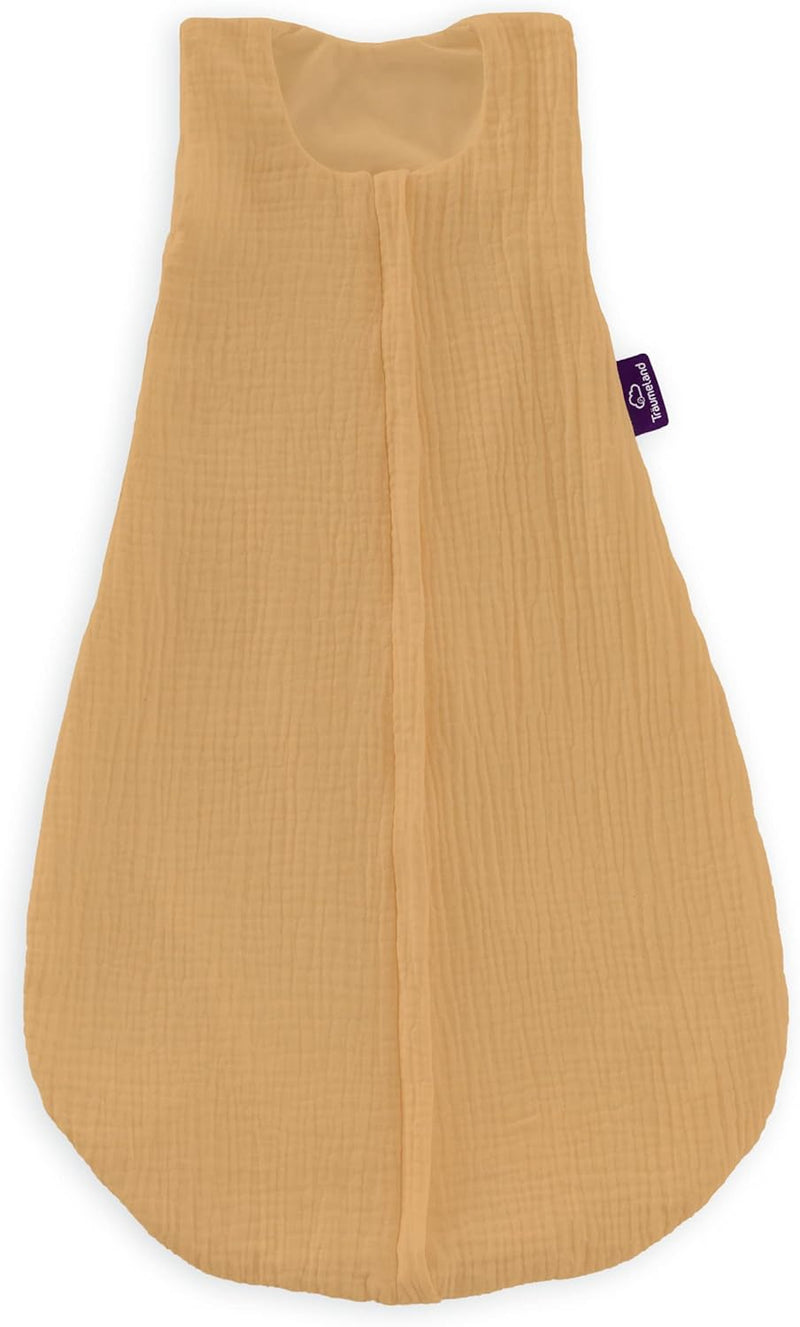Sommerschlafsack LIEBMICH Baumwollmusselin, senfgelb, Grösse 110
