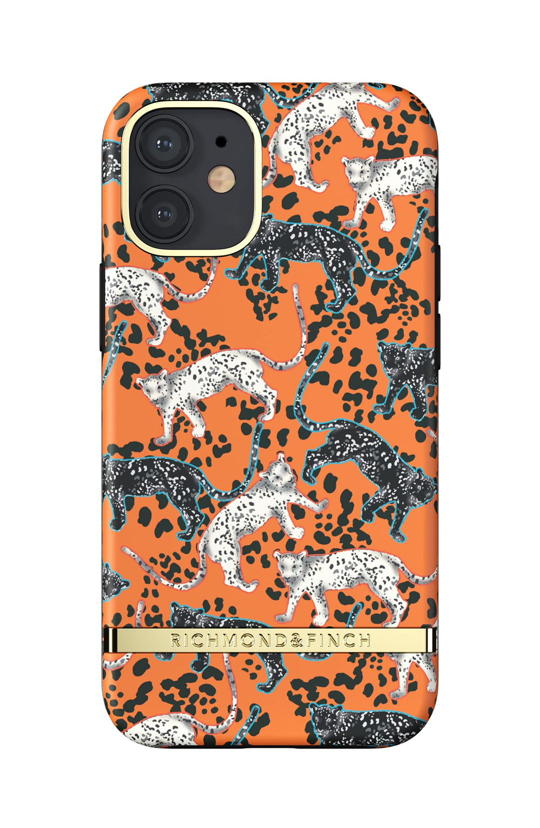 Richmond & Finch Hülle Kompatibel mit iPhone 12 Mini, Orange Leopard Gehäuse, 5.4 Zol, Komplett Schü