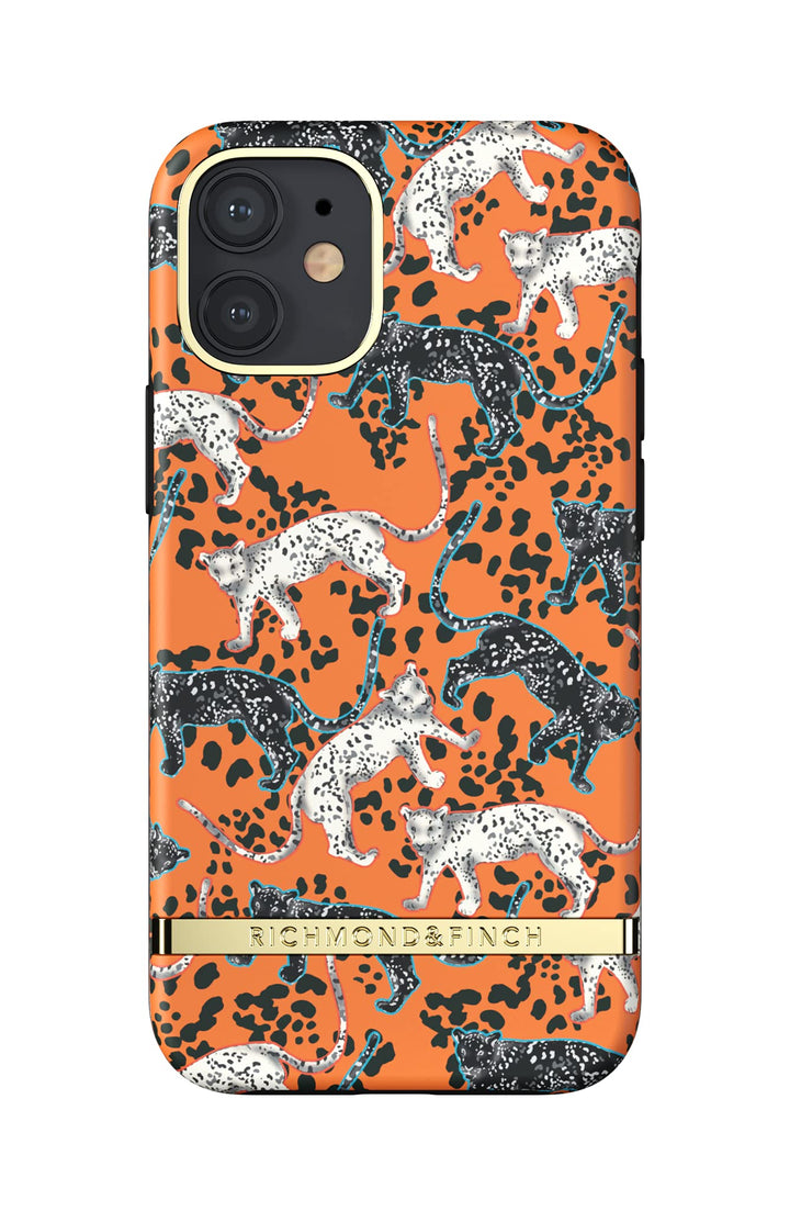 Richmond & Finch Hülle Kompatibel mit iPhone 12 Mini, Orange Leopard Gehäuse, 5.4 Zol, Komplett Schü