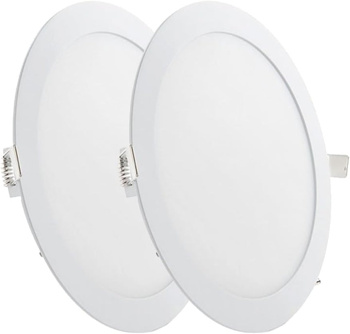 Packung mit 2 LED-Panels 20W 2000Lm 4200ºK Rund 40.000H [GR-RDP15-20W-W-PK2-AP] | Greenice Opal, Opa