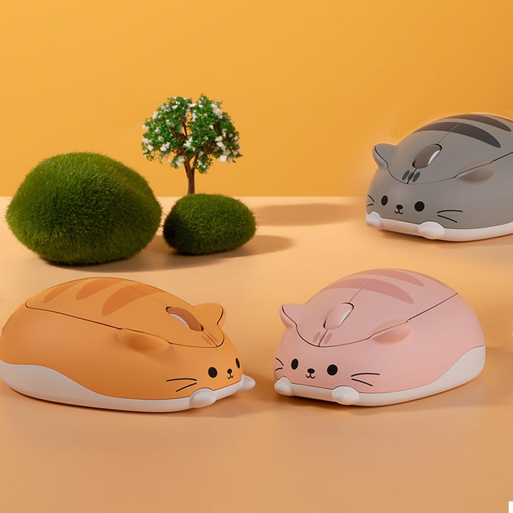 Akko Niedliche kabellose Maus mit Katzenmotiv, Gaming-Maus, Tri-Mode-Verbindung Bluetooth 3.0/5.0/2.