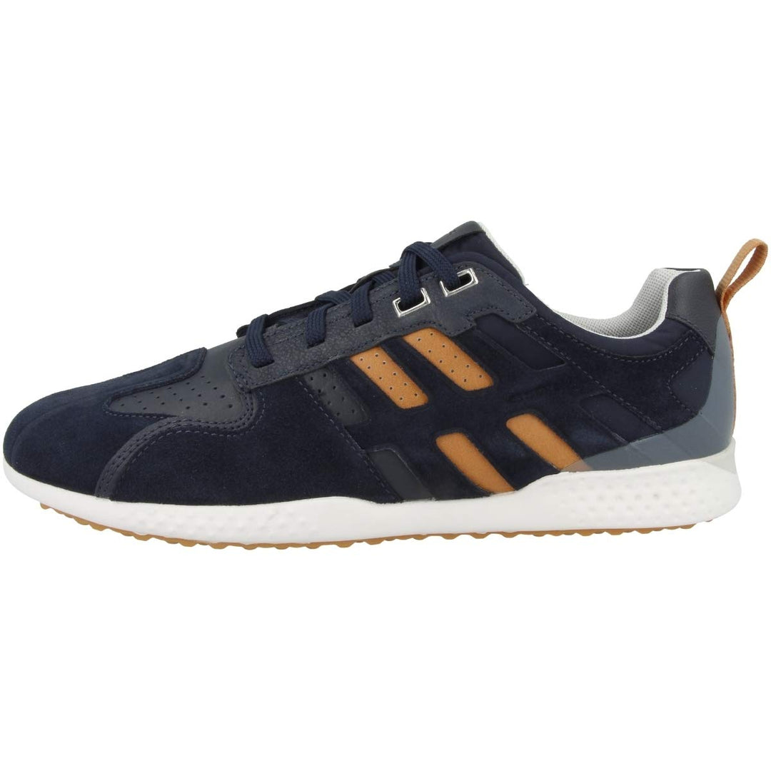 Geox U Snake.2 A Herren Sneaker 42 EU Navy Orange, 42 EU Navy Orange