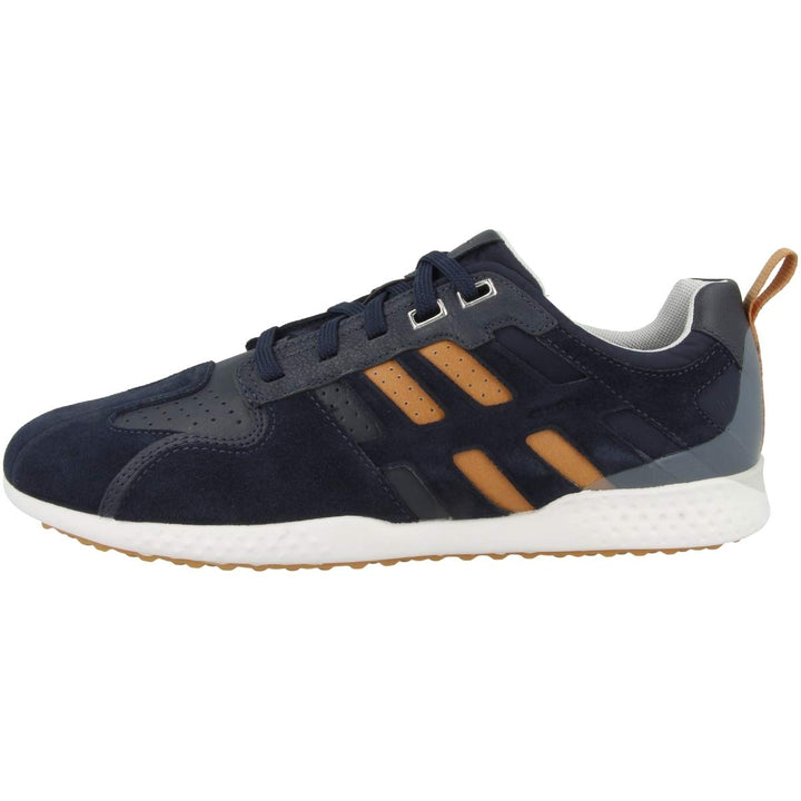Geox U Snake.2 A Herren Sneaker 42 EU Navy Orange, 42 EU Navy Orange