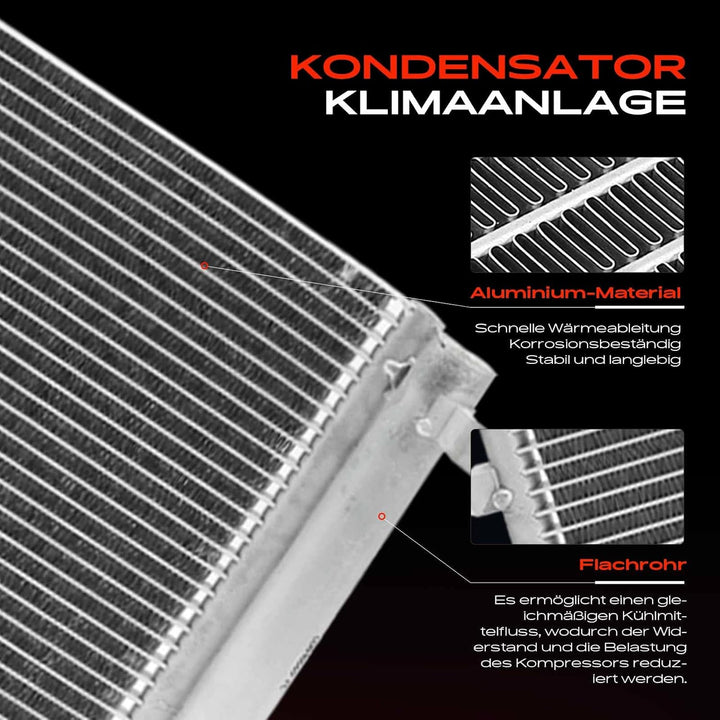 Frankberg Klimakondensator Kompatibel mit Captiva C100 C140 2.0L 2.2L 2011-Heute Antara L07 2.0L 2.2