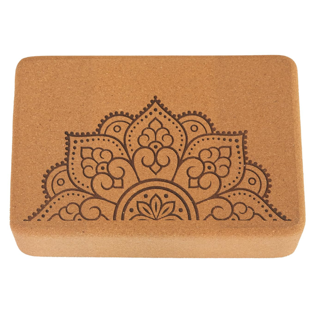 Yoga Block "natural touch" aus Kork/mittlere Grösse/abgerundete Ecken/Klassisches Yogahilfsmittel bz