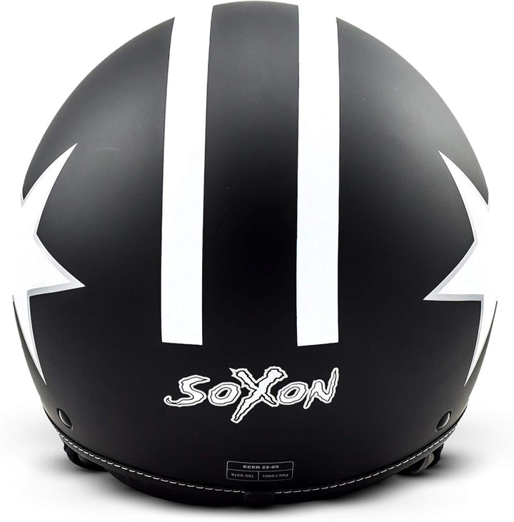 Soxon® SP-301 Star „Green“ · Jet-Helm · Motorrad-Helm Roller-Helm Scooter-Helm Moped Mofa-Helm Chopp