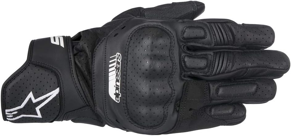 Alpinestars SP-5 Leder Herren Touchscreen Motorradhandschuhe - Schwarz XXL BLACK BLACK, XXL BLACK BL