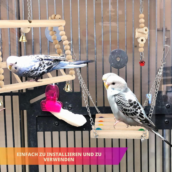 Vogelspielzeug Für Vögel, Papageienspielzeug 8 PCS, Spielzeug Vogelspielzeug Wellensittiche Vogel Fü