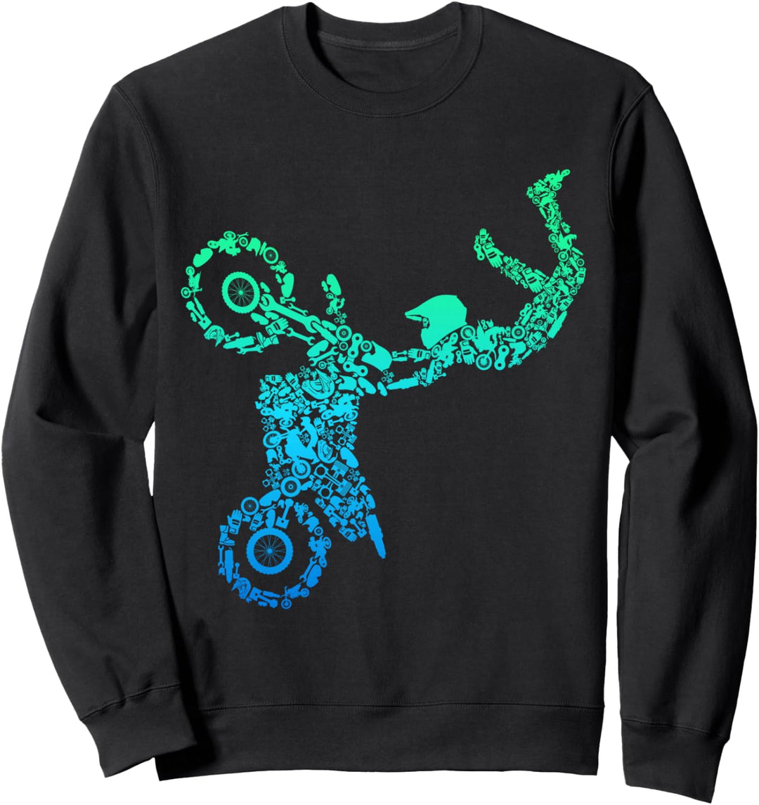Motocross Enduro Supermoto Bike Dirt Biker Kinder Jungen Sweatshirt