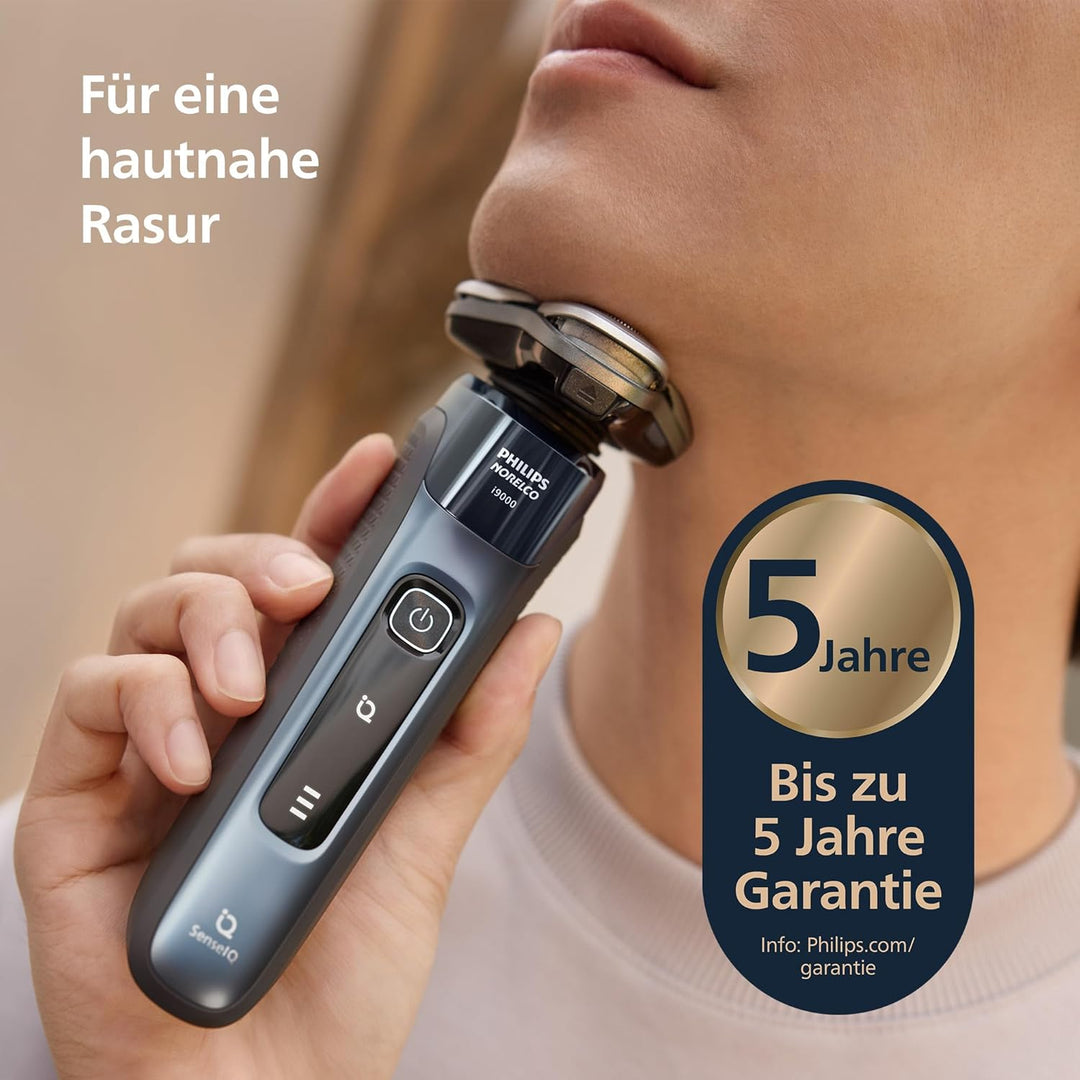 Philips Rasierer i9000, Elektrischer Nass-und Trockenrasierer für Herren mit integriertem Trimmer, t