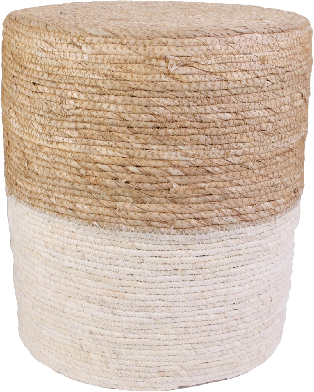 Home Deco Factory Sitzsack, Polyester, Beige/Sandblau, Medium Beige/Sandblau Medium, Beige/Sandblau