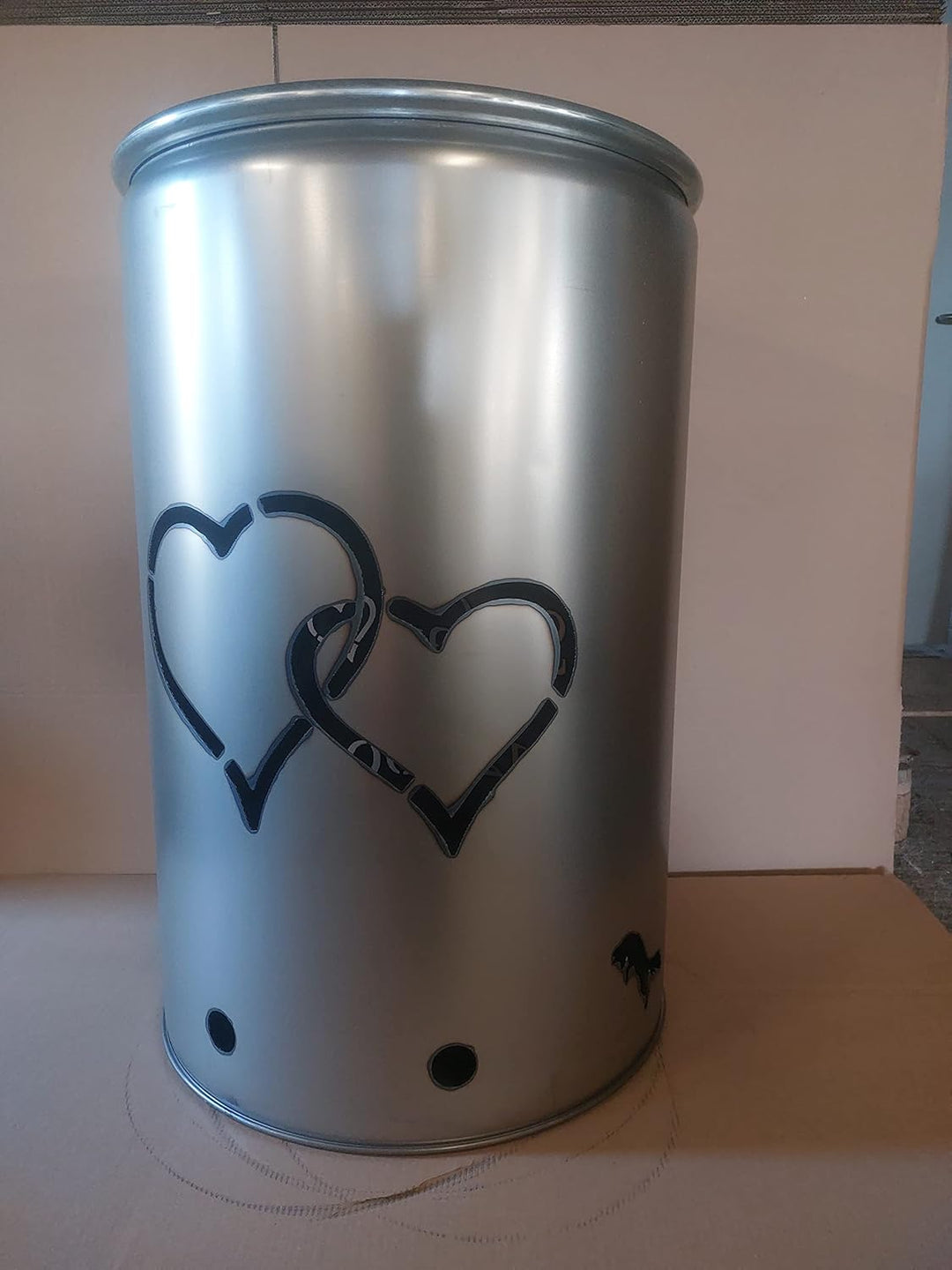 Fuchsbau Feuertonnen Feuertonne mit - Hochzeit - Motiv - personalisierbar - Gefertigt aus neuem Ölfa