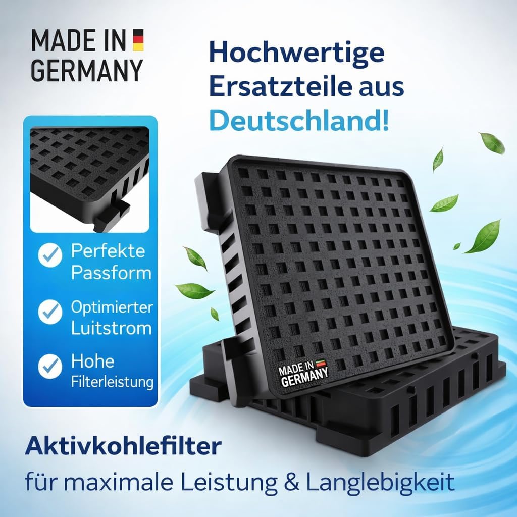 2er Set Aktivkohlefilter für Liebherr Kühlschrank 909698900, 988242900, 988246000 – Ersatz Fresh Air