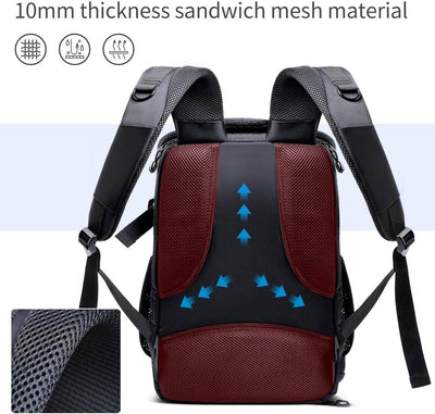Beschoi Kamerarucksack wasserdicht Fotorucksack für Canon Nikon Sony Spiegelreflexkameras, Drohne, O