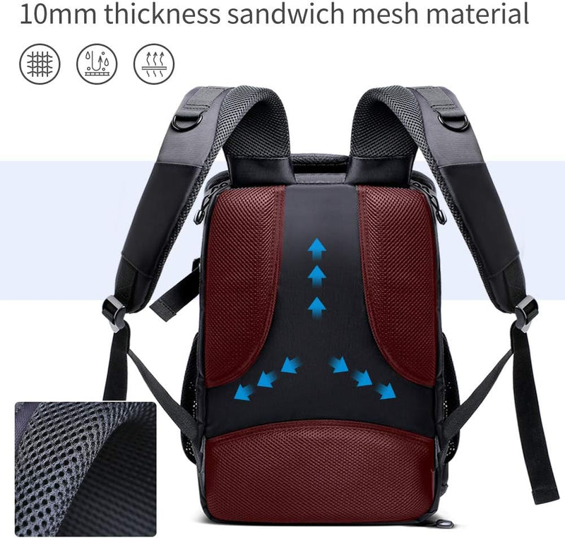 Beschoi Kamerarucksack wasserdicht Fotorucksack für Canon Nikon Sony Spiegelreflexkameras, Drohne, O