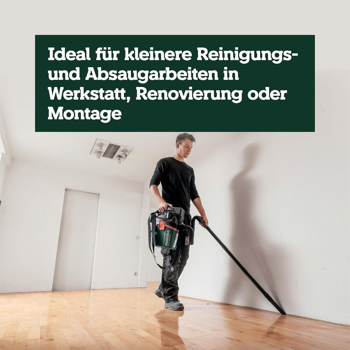 Metabo AS 18 L PC Compact Akku-Sauger 18V - Karton- mit manueller Filterreinigung - 602028850