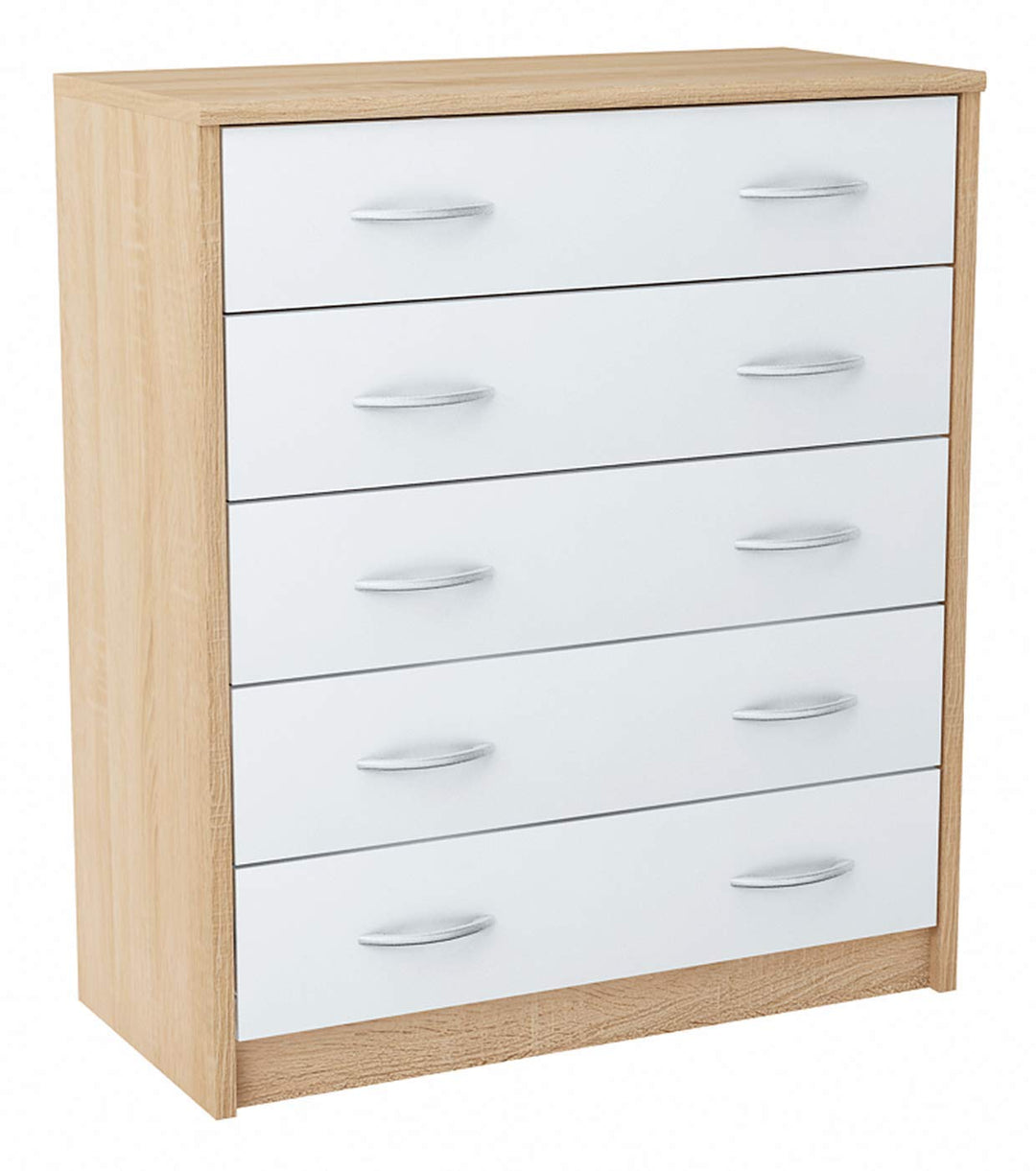 MATKAM Schuhschrank 5S in moderner Optik, B 74 x H 85 x T 35 cm, laminierte Möbelplatte 16 mm, mit R