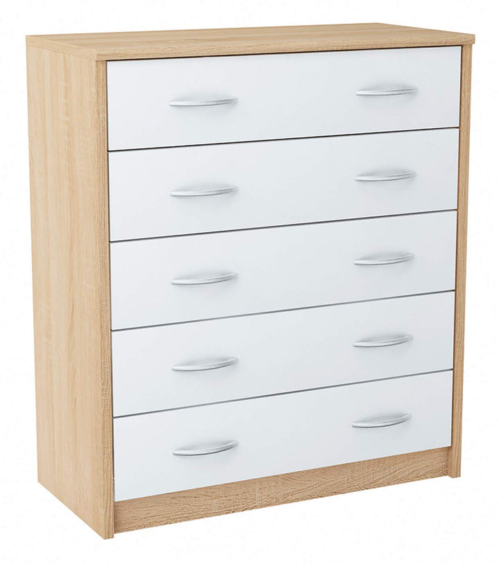 MATKAM Schuhschrank 5S in moderner Optik, B 74 x H 85 x T 35 cm, laminierte Möbelplatte 16 mm, mit R