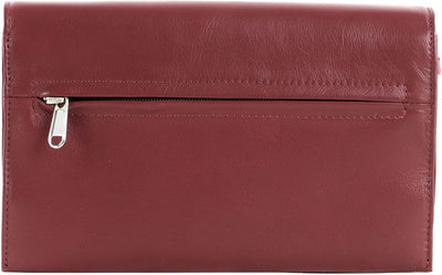 Voi Soft Leila Clutch Tasche Leder 23 cm Granat, Granat