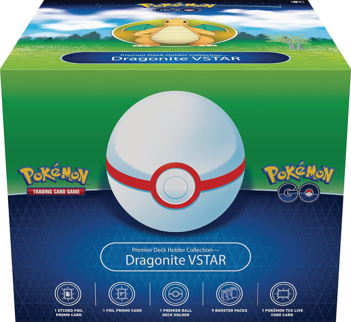 Pokémon GO Premier Deck Holder Collection Dragonite VSTAR Collection Box - EN Einzelbett, Einzelbett