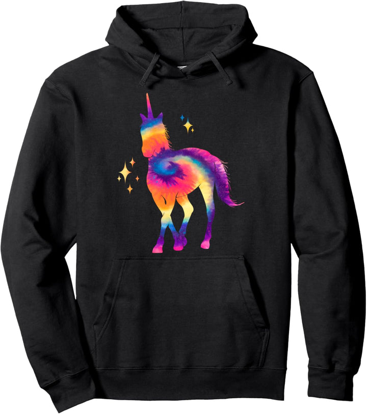 Unicorn Tie Dye Rainbow Hippie Costume Hippy Pullover Hoodie