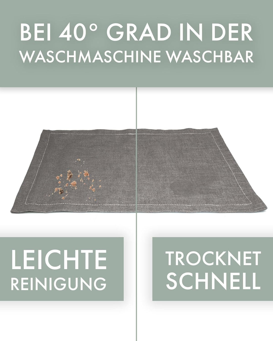 Farnberg 6 Servietten aus Leinen - hochwertige Stoffservietten - edle Hochzeitsservietten - Wiederve