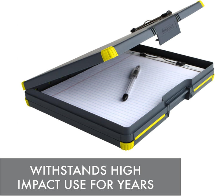 Dexas Duo Clipcase Dual Sided Storage Case and Organizer, Yellow Clip and Edges Gelber Clip und Kant
