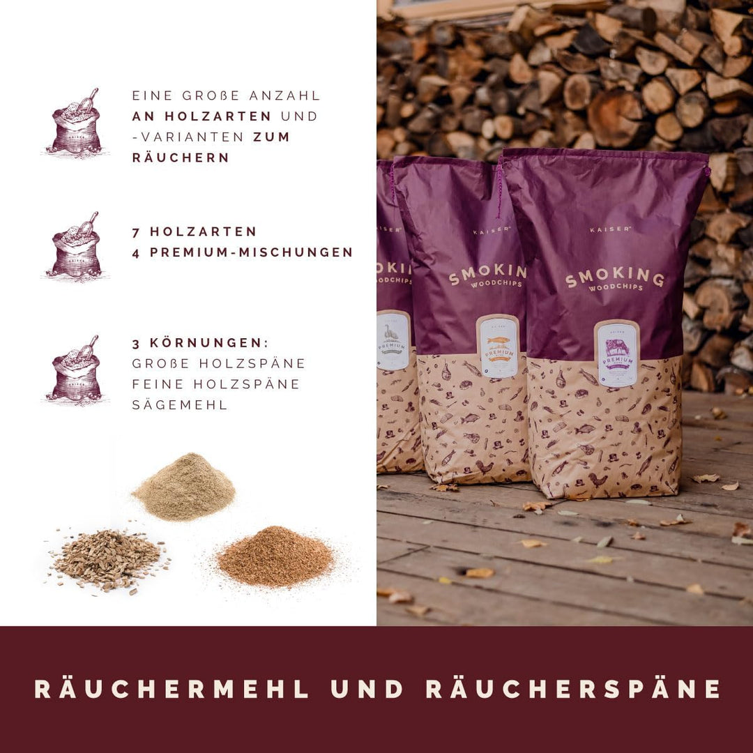 KAISER COMPANY Set '100' Hochwertiger Elektrischer Räucherofen/Räucherschrank aus Edelstah mit Heiss