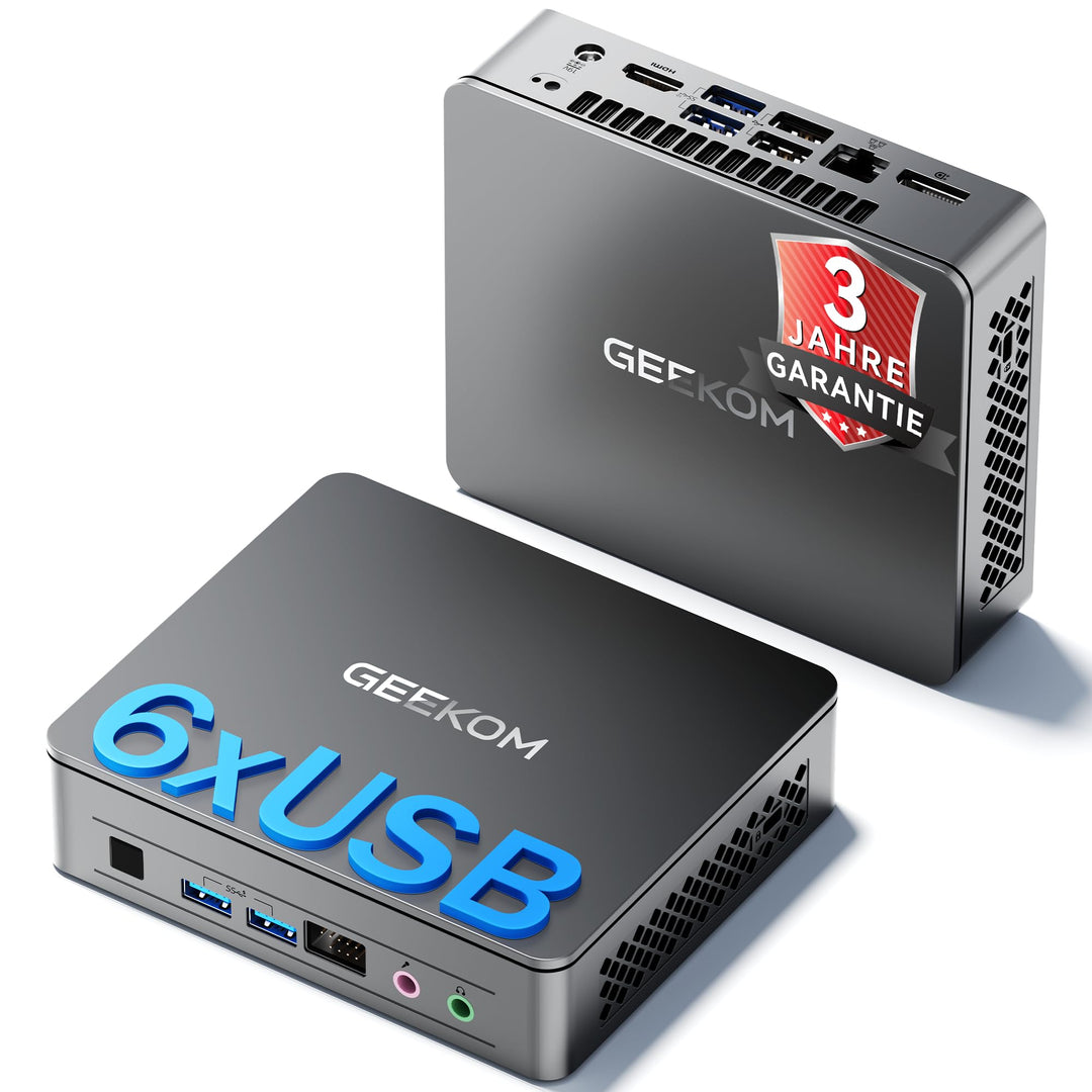 GEEKOM Mini PC Air 12 Lite - 12th Gen Intel-N100 (4 Kerne, 4 Threads) Mini PC Windows 11 Pro, DDR4 8
